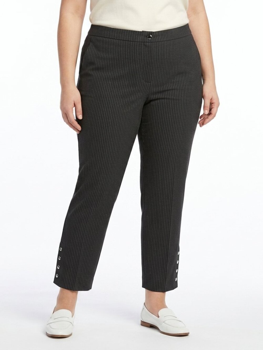 Calvin Klein Pinstripe Stretch Cropped Dress Pant NEW- Sz. 14